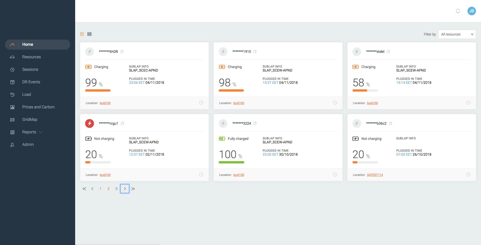 Cloud-based Analytics Dashboard for EV Infrastructure Company